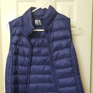 32 Degrees, Winter Zip Up Puff Vest, Blue Size S